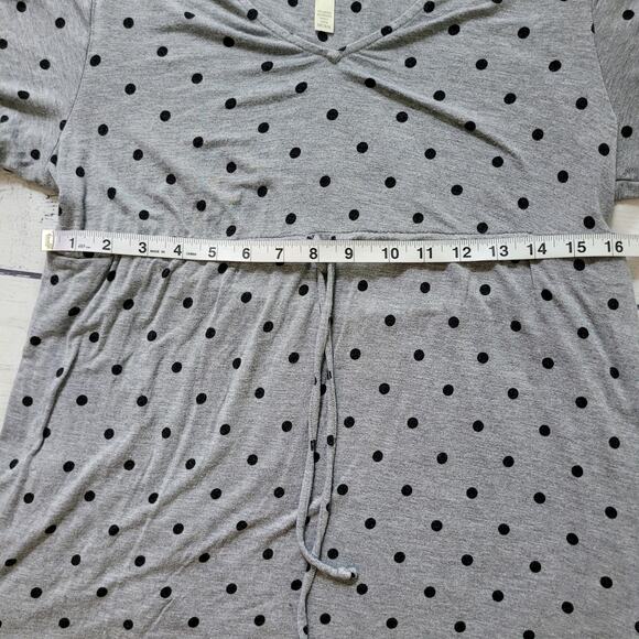 Soma Size M Casual Polka Dot V-Neck Lounge Wear House Dress Grey Casual Comfy - Picture 10 of 11